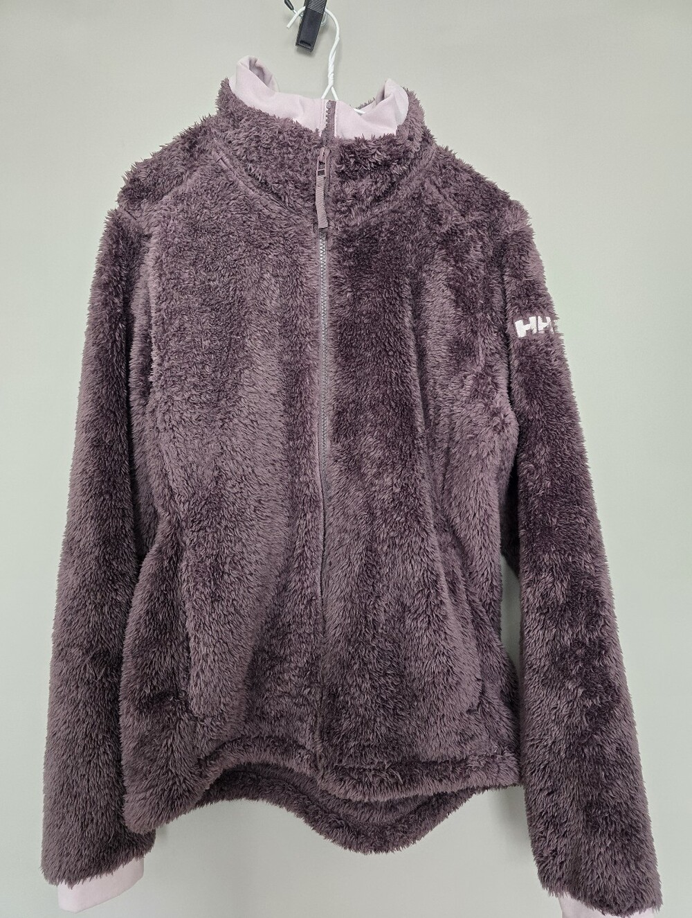 Helly Hansen Fleece Zip Up Jacket In Dusty Plum Size Large